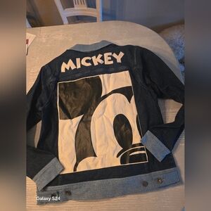 Sz L HER UNIVERSE Disney MICKEY Mouse Denim Jacket New Nwt